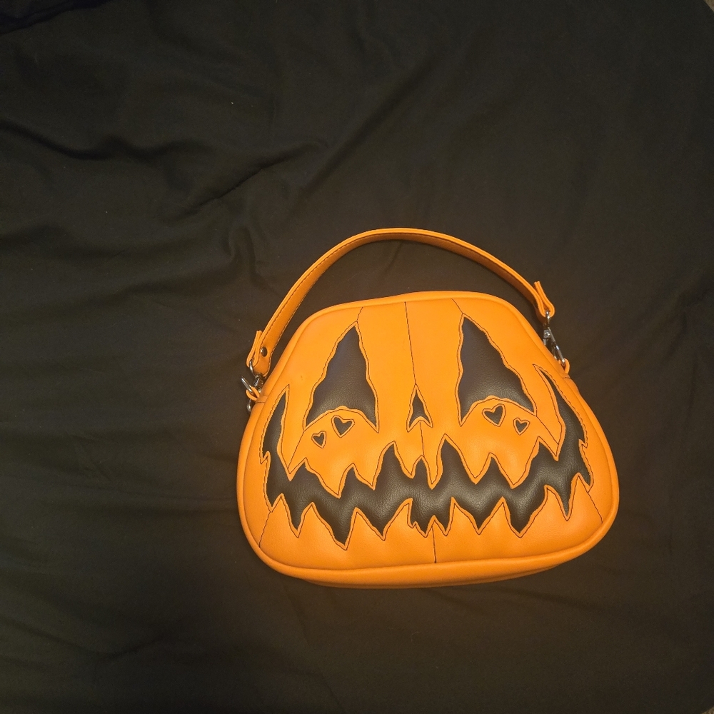 Handmade Pumpkin Jackolantern Halloween Bag ROCKSANDSEWS